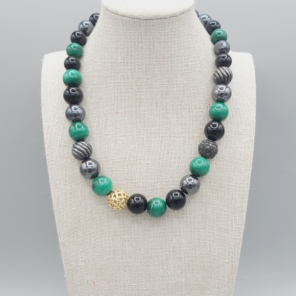 David Yurman Elements Bead Necklace With Gold and Diamonds - Picture 3 of 12